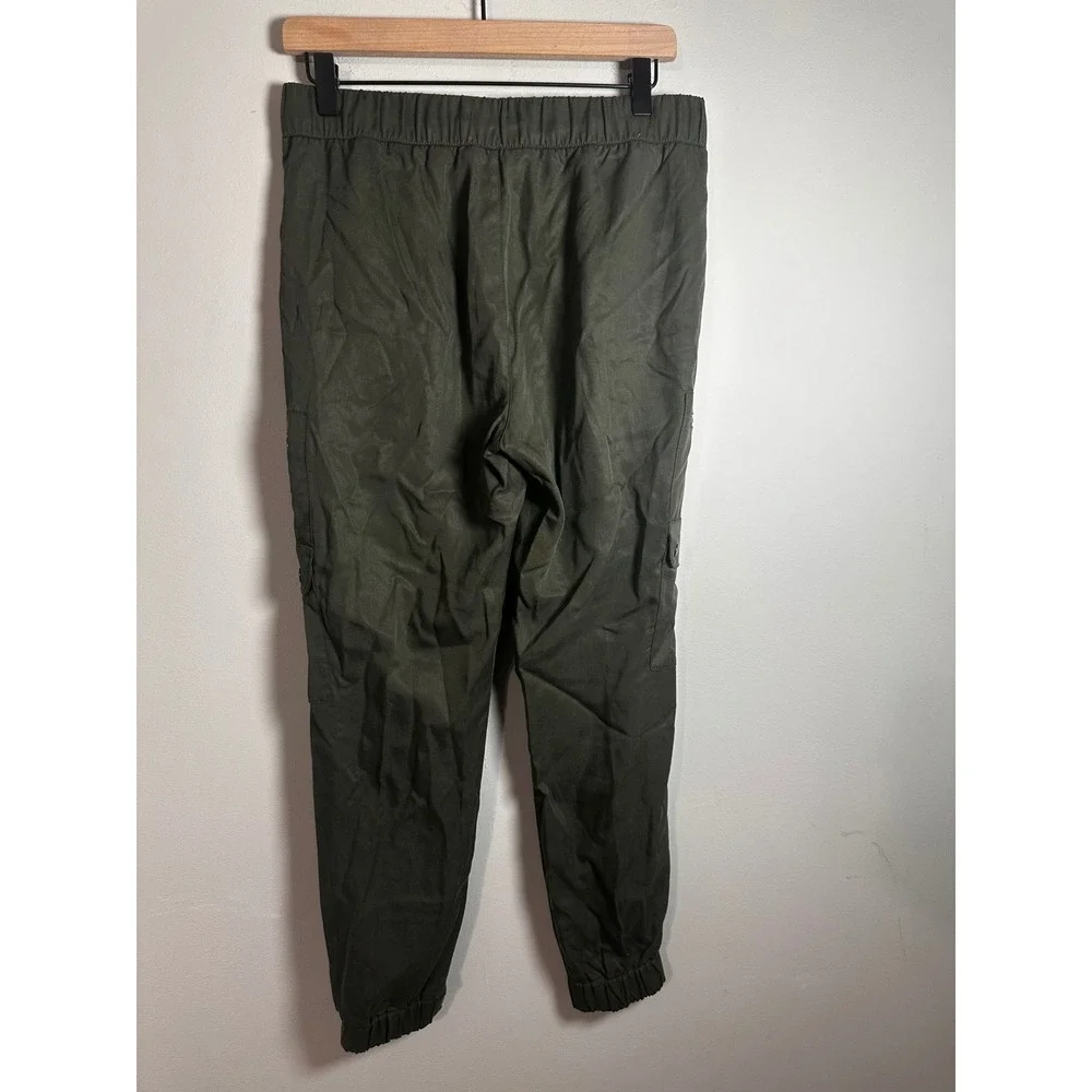 Banana Republic Tencel Cargo Jogger Pants Green High‎ Rise Ankle Womens S